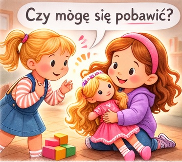 Dziewczynka, dzielenie się i wielkie emocje